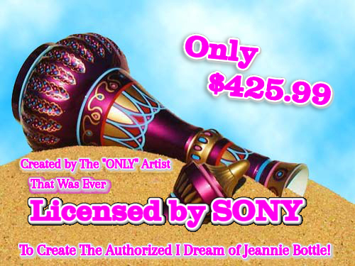 I Dream of Jeannie Bottle From Mario Della Casa the Blue Djinn Bottle Get  Yours Now 