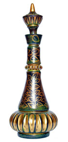 Golden Vines Brass Jeannie Bottle