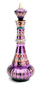 Purple Mirrored Glass Jeannie Bottle